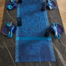 Le Jacquard Francais Symphonie Baroque table linen, blue