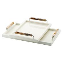 Arcahorn Lackierte Tabletts Isacco, elfenbein