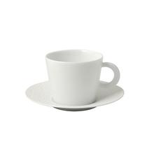 Bernardaud Ecume Weiß Kaffee-/Teetasse mit Unterteller