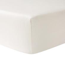 Christian Fischbacher Satin fitted sheets, natural-coloured
