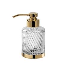 Cristal et Bronze Seifenspender Infini, h 13,5 cm, gold