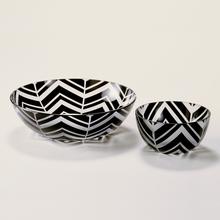Artel Herringbone black trinket bowls