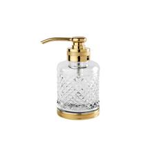 Cristal et Bronze Cristal Diamant Ciselé soap dispenser, h 13,5 cm, gold