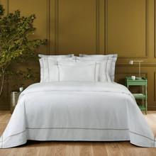Yves Delorme Athena bed linen, pierre on white