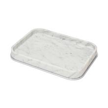 GioBagnara Positano tray, chrome & Arabescato, rectangular, large
