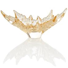 Lalique Schale Champs-Elysées, gold, L 25 cm