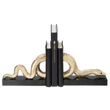 L'Objet Snake Gold bookends, set of 2