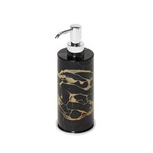 Giobagnara Positano soap dispenser, chrome & Black Portoro