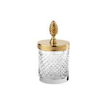 Cristal et Bronze Dose Cristal Diamant Ciselé, klein, gold