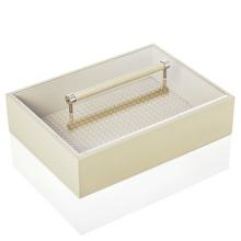 Riviere Milano large leather box, ivory