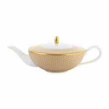 Raynaud Trésor coffee/teapot, honeycomb pattern, orange