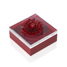 Riviere Dahlia leather box, cherry red