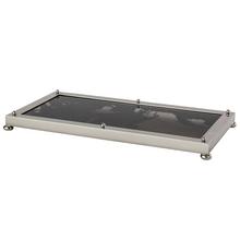 Cristal et Bronze Obsidian tray, chrome