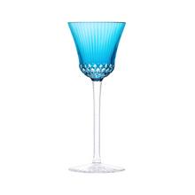 Saint-Louis Apollo hock glass, sky blue