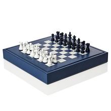 Hector Saxe Buffalo chess set, blue