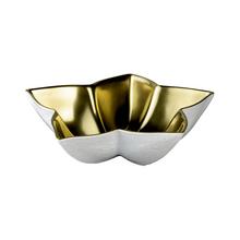 Raynaud Minéral gold star dish, inside surface completely gold plated