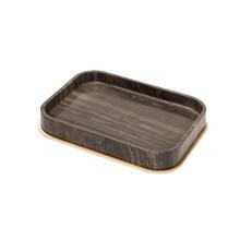 Giobagnara Positano tray, brass & Eramosa Brown, rectangular, medium
