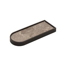 Giobagnara Nobble slim tray, bronze & travertine titanium, short