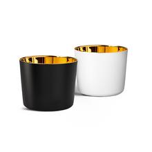 Sieger by Fürstenberg Sip of Gold Satin Champagne goblets