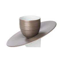 J.L Coquet Hémisphère Grey Metallic Slider egg cup