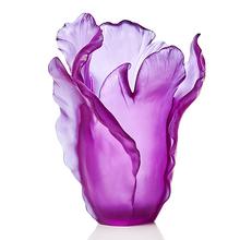 Daum Vase Tulipe, ultraviolett, H 33 cm