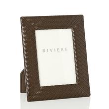 Riviere Milano leather frame, chocolate, photo size 13 x 18 cm (5'' x 7'')