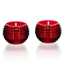 Baccarat Eye votives, red, set of 2