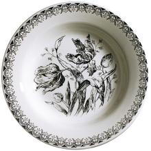 Gien Tulipes Noires deep round platter