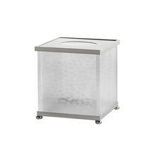 Cristal et Bronze Nid d'Abeilles square tissue box, chrome