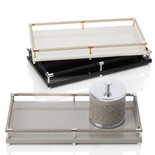 Riviere Vanity decorative trays with leather handles