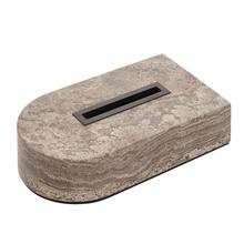 Giobagnara Kleenex-Box Nobble, Bronze & Travertin Titanium, groß