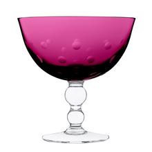 Saint-Louis Bubbles footed cup, amethyst