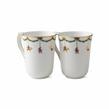 Royal Copenhagen Star Fluted Christmas Henkelbecher, 2er-Set