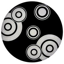 Artel Saturn crystal glass plates, black