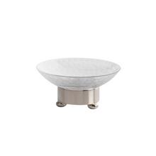 Cristal et Bronze Seifenschale Nid d'Abeilles, rund, Chrom