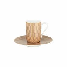 Raynaud Trésor double espresso cup and saucer, beige