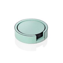 Giobagnara Tao round glass coasters, mint, set of 6