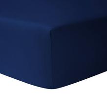 Christian Fischbacher Satin fitted sheets, night blue