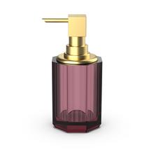 Decor Walther Crystal soap dispenser, high, burgundy/gold matt
