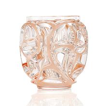 Lalique Tourbillons vase, h 21 cm, coral patina