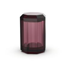 Decor Walther Dose Kristall, mit Deckel, burgundy