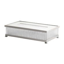 Cristal et Bronze Bambou rectangular tissue box, chrome