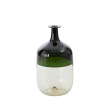 Venini Bolle bottle, h 25 cm, straw yellow/apple green