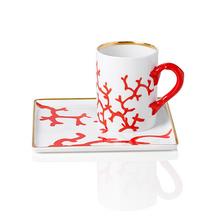 Raynaud Cristobal Koralle Set: Becher & Tablett