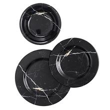 Mario Luca Giusti Moreschina melamine plates, black
