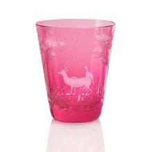 Theresienthal Becher Schliersee fuchsia, Schliff Hirsch & Rebhuhn