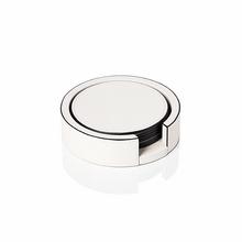 Giobagnara Tao round glass coasters, off white, set of 6