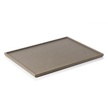 GioBagnara Arcobaleno rectangular tray, 44,5 x 35 cm, mud