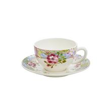 Gien Millefleurs coffee/tea cups and saucers, set of 2