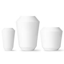 Sieger by Fürstenberg Luna vases, white